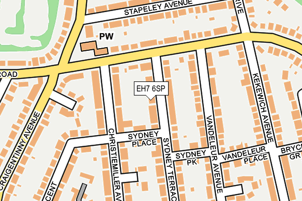 EH7 6SP map - OS OpenMap – Local (Ordnance Survey)