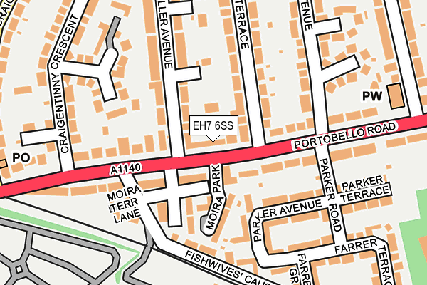 EH7 6SS map - OS OpenMap – Local (Ordnance Survey)