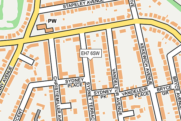 EH7 6SW map - OS OpenMap – Local (Ordnance Survey)