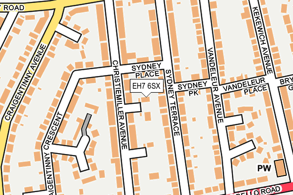 EH7 6SX map - OS OpenMap – Local (Ordnance Survey)