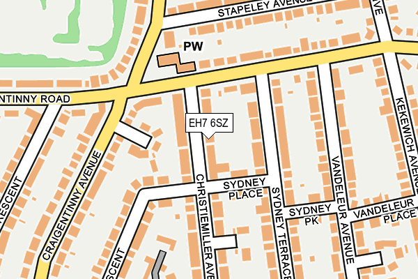 EH7 6SZ map - OS OpenMap – Local (Ordnance Survey)