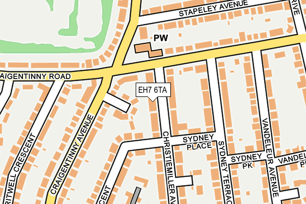 EH7 6TA map - OS OpenMap – Local (Ordnance Survey)