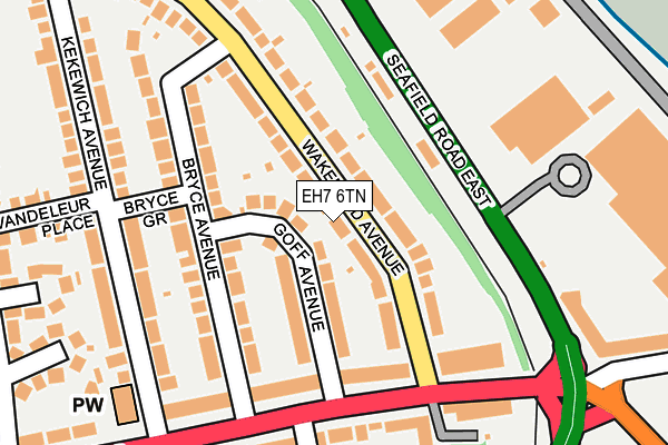 EH7 6TN map - OS OpenMap – Local (Ordnance Survey)