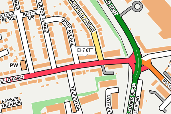 EH7 6TT map - OS OpenMap – Local (Ordnance Survey)
