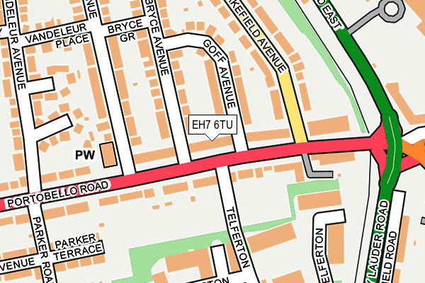 EH7 6TU map - OS OpenMap – Local (Ordnance Survey)