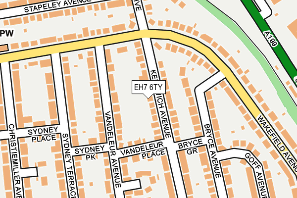 EH7 6TY map - OS OpenMap – Local (Ordnance Survey)