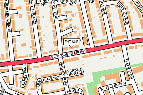 EH7 6UB map - OS OpenMap – Local (Ordnance Survey)