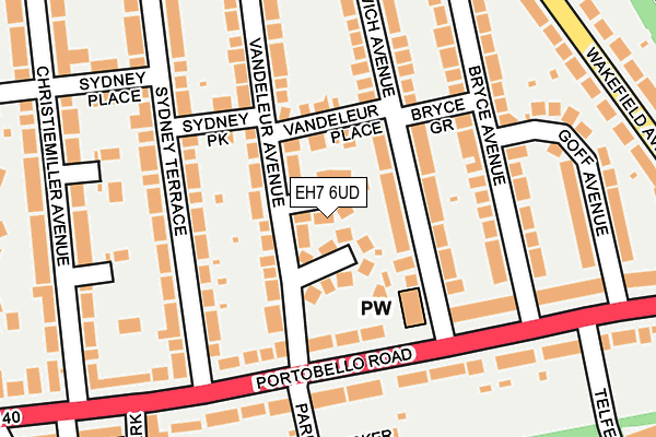 EH7 6UD map - OS OpenMap – Local (Ordnance Survey)