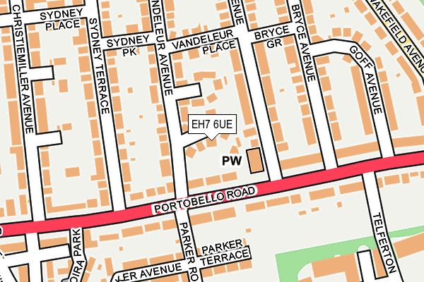 EH7 6UE map - OS OpenMap – Local (Ordnance Survey)