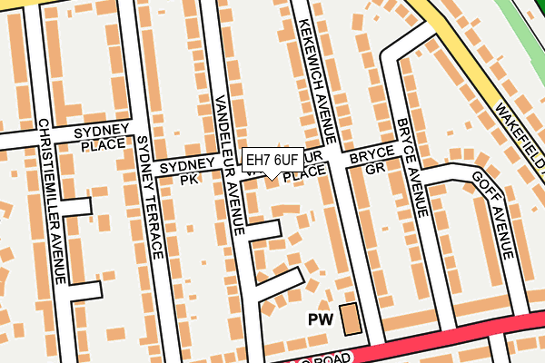 EH7 6UF map - OS OpenMap – Local (Ordnance Survey)