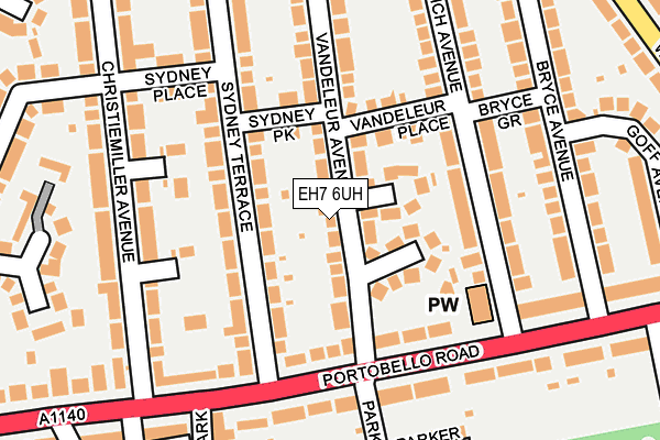 EH7 6UH map - OS OpenMap – Local (Ordnance Survey)