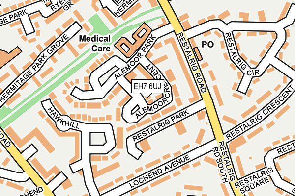 EH7 6UJ map - OS OpenMap – Local (Ordnance Survey)