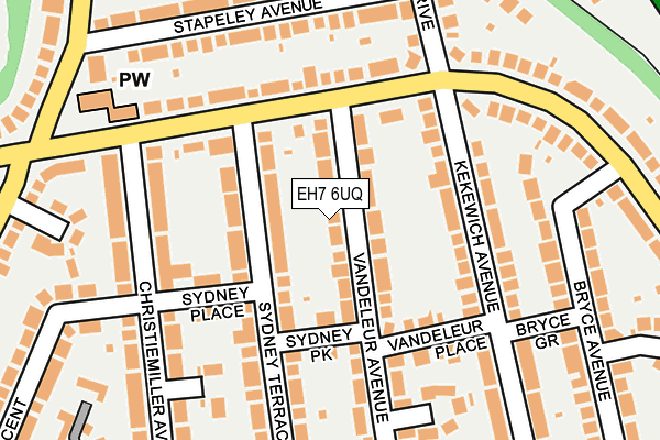 EH7 6UQ map - OS OpenMap – Local (Ordnance Survey)