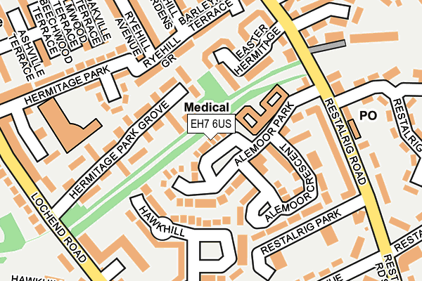 EH7 6US map - OS OpenMap – Local (Ordnance Survey)