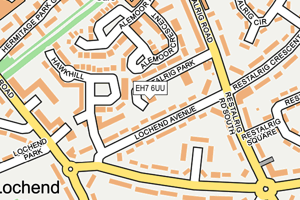 EH7 6UU map - OS OpenMap – Local (Ordnance Survey)