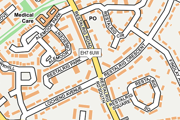 EH7 6UW map - OS OpenMap – Local (Ordnance Survey)