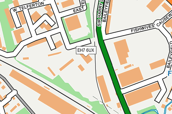 EH7 6UX map - OS OpenMap – Local (Ordnance Survey)