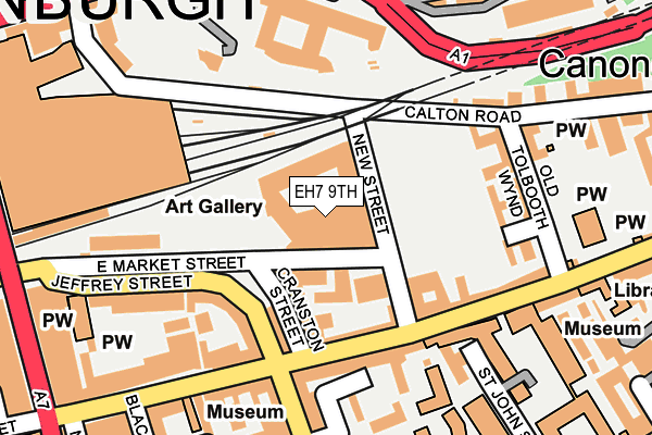 EH7 9TH map - OS OpenMap – Local (Ordnance Survey)