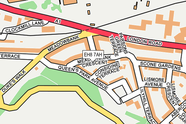 EH8 7AH map - OS OpenMap – Local (Ordnance Survey)