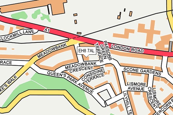 EH8 7AL map - OS OpenMap – Local (Ordnance Survey)