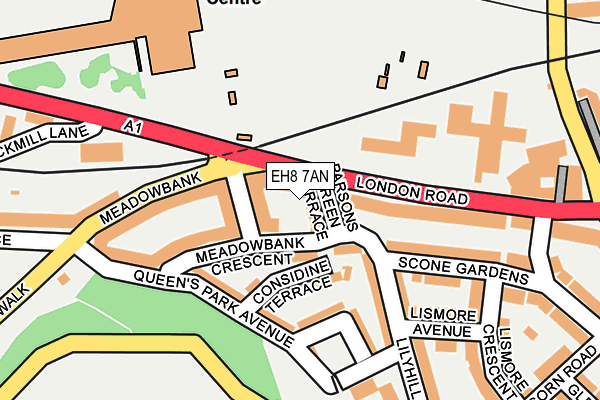 EH8 7AN map - OS OpenMap – Local (Ordnance Survey)