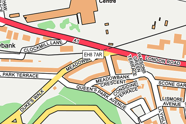 EH8 7AR map - OS OpenMap – Local (Ordnance Survey)