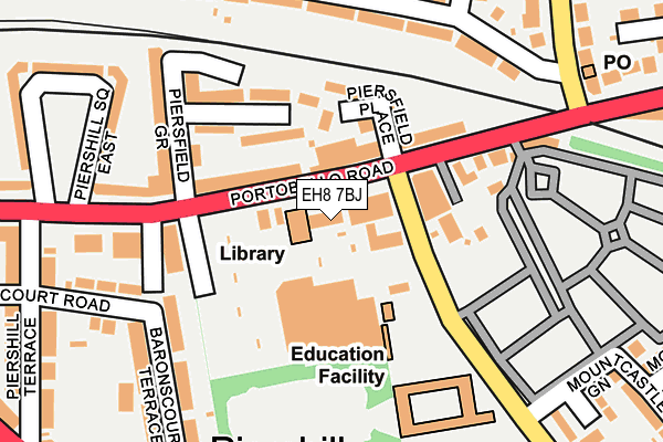 EH8 7BJ map - OS OpenMap – Local (Ordnance Survey)