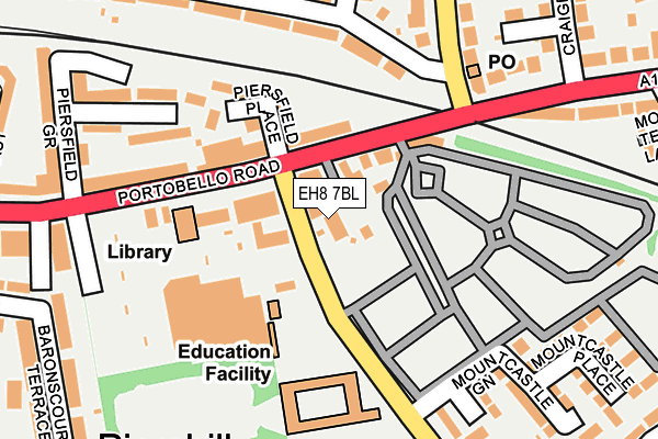 EH8 7BL map - OS OpenMap – Local (Ordnance Survey)