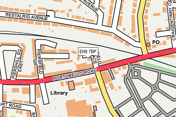 EH8 7BP map - OS OpenMap – Local (Ordnance Survey)