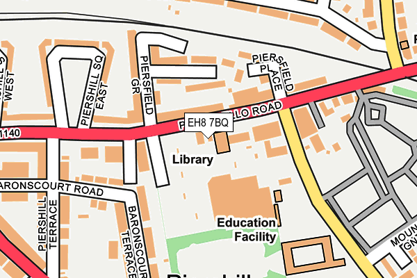 EH8 7BQ map - OS OpenMap – Local (Ordnance Survey)
