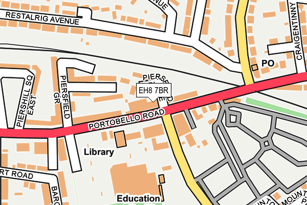 EH8 7BR map - OS OpenMap – Local (Ordnance Survey)