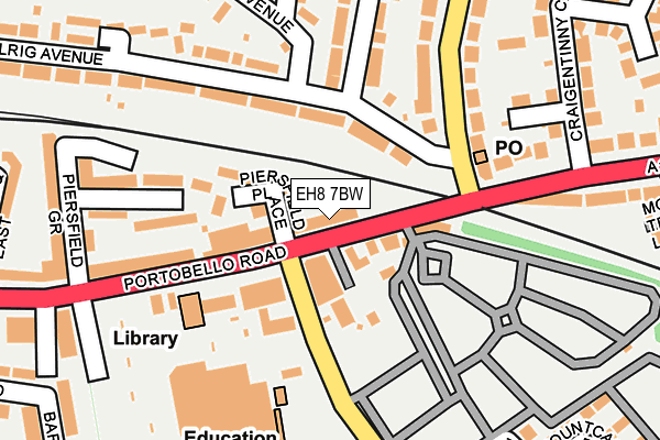 EH8 7BW map - OS OpenMap – Local (Ordnance Survey)