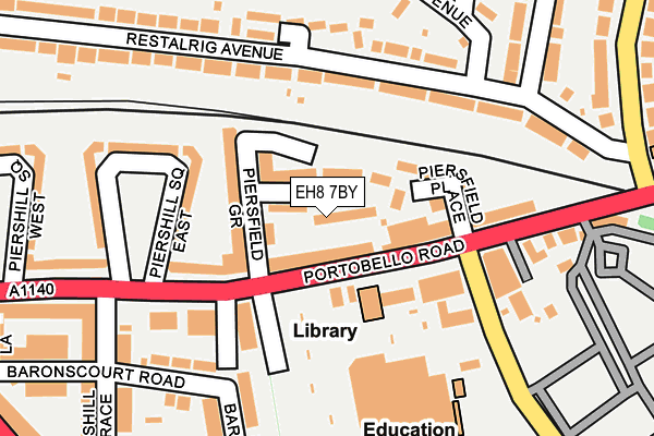 EH8 7BY map - OS OpenMap – Local (Ordnance Survey)