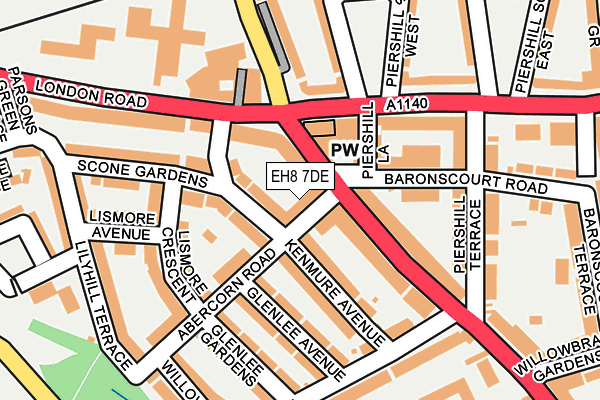 EH8 7DE map - OS OpenMap – Local (Ordnance Survey)