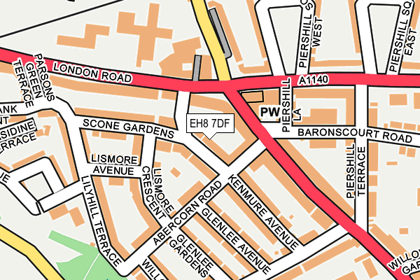 EH8 7DF map - OS OpenMap – Local (Ordnance Survey)