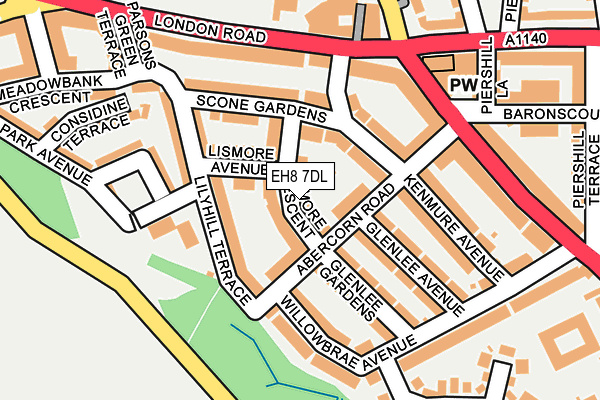 EH8 7DL map - OS OpenMap – Local (Ordnance Survey)