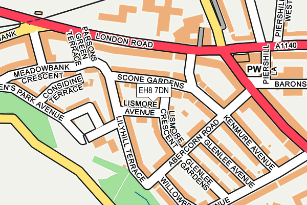 EH8 7DN map - OS OpenMap – Local (Ordnance Survey)