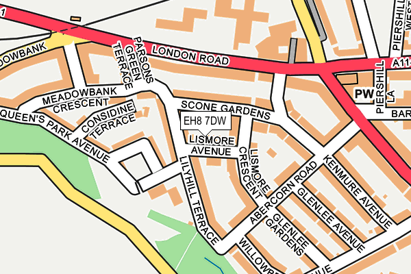 EH8 7DW map - OS OpenMap – Local (Ordnance Survey)