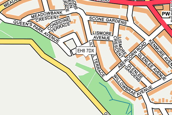 EH8 7DX map - OS OpenMap – Local (Ordnance Survey)
