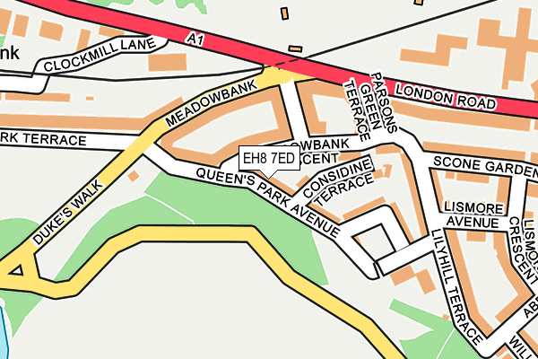EH8 7ED map - OS OpenMap – Local (Ordnance Survey)
