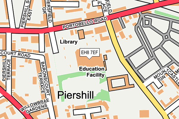 EH8 7EF map - OS OpenMap – Local (Ordnance Survey)