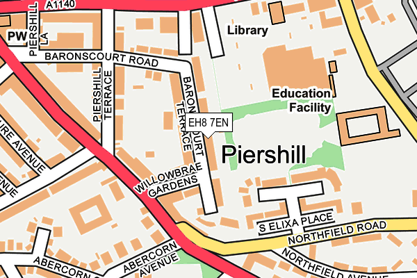 EH8 7EN map - OS OpenMap – Local (Ordnance Survey)