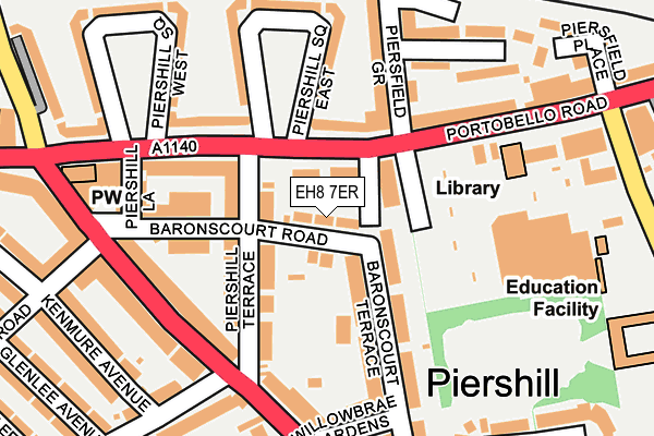 EH8 7ER map - OS OpenMap – Local (Ordnance Survey)