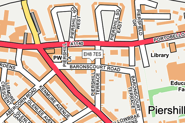 EH8 7ES map - OS OpenMap – Local (Ordnance Survey)