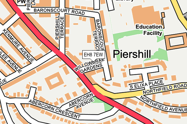 EH8 7EW map - OS OpenMap – Local (Ordnance Survey)