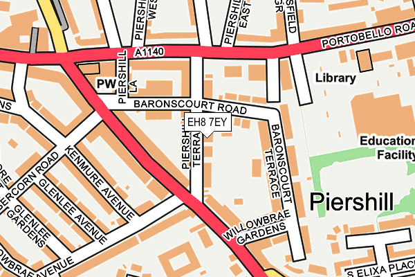 EH8 7EY map - OS OpenMap – Local (Ordnance Survey)