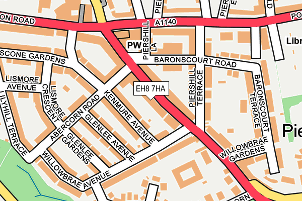 EH8 7HA map - OS OpenMap – Local (Ordnance Survey)