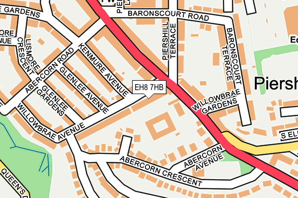EH8 7HB map - OS OpenMap – Local (Ordnance Survey)