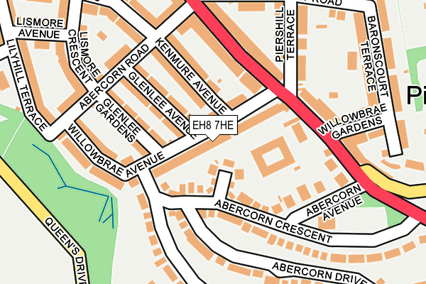 EH8 7HE map - OS OpenMap – Local (Ordnance Survey)