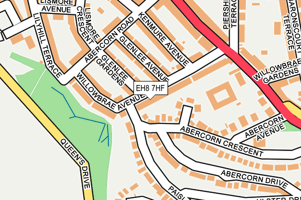 EH8 7HF map - OS OpenMap – Local (Ordnance Survey)
